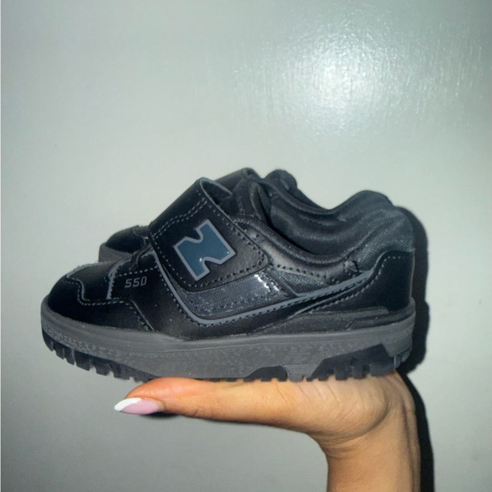 New Balance Kids Black and Gray Sneakers